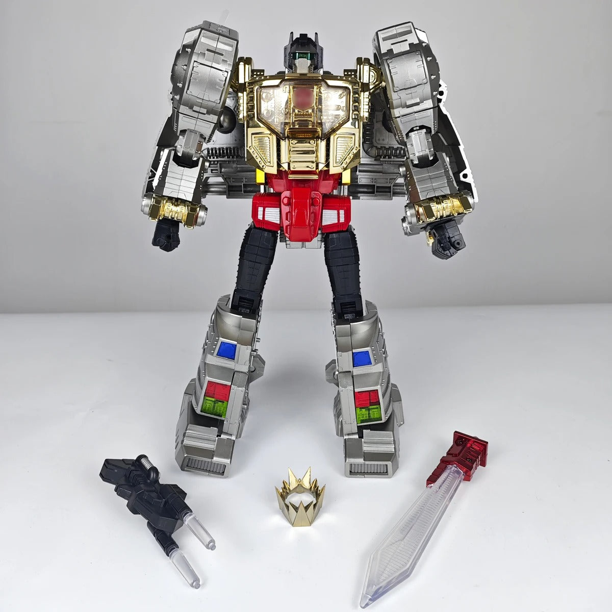 4th Party MP-08 King Grimlock Reximus Prime Oversized Stainless Steel Color Version