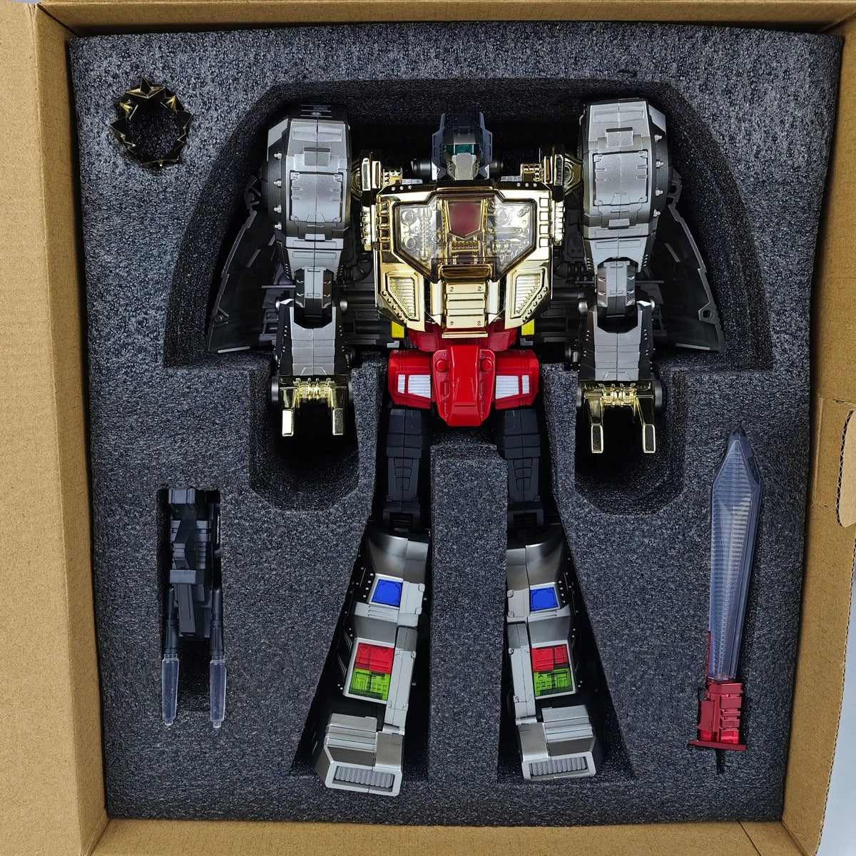 4th Party MP-08 King Grimlock Reximus Prime Oversized Stainless Steel Color Version