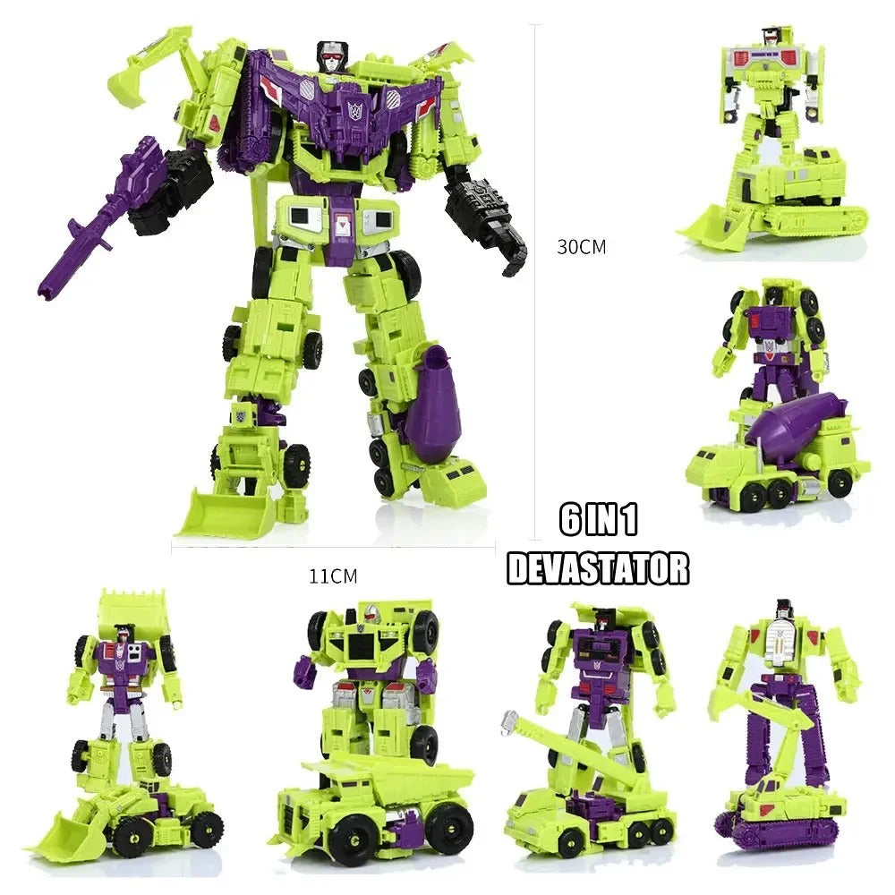 Haizhixing 6 In 1 Combined Robot Devastator Denfensor Superion Bruticus