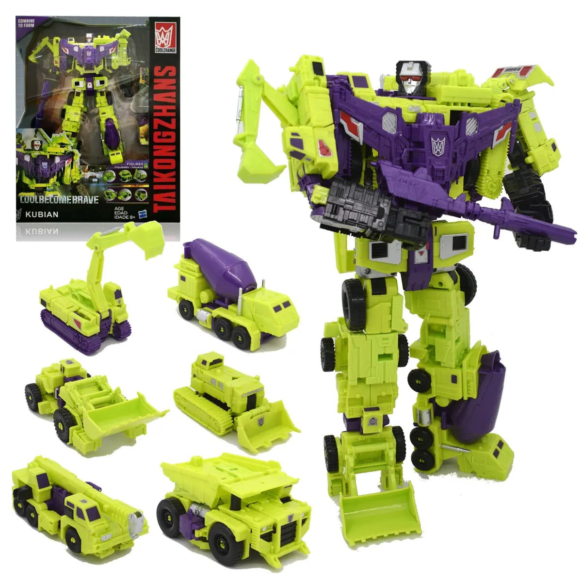Haizhixing 6 In 1 Combined Robot Devastator Denfensor Superion Bruticus