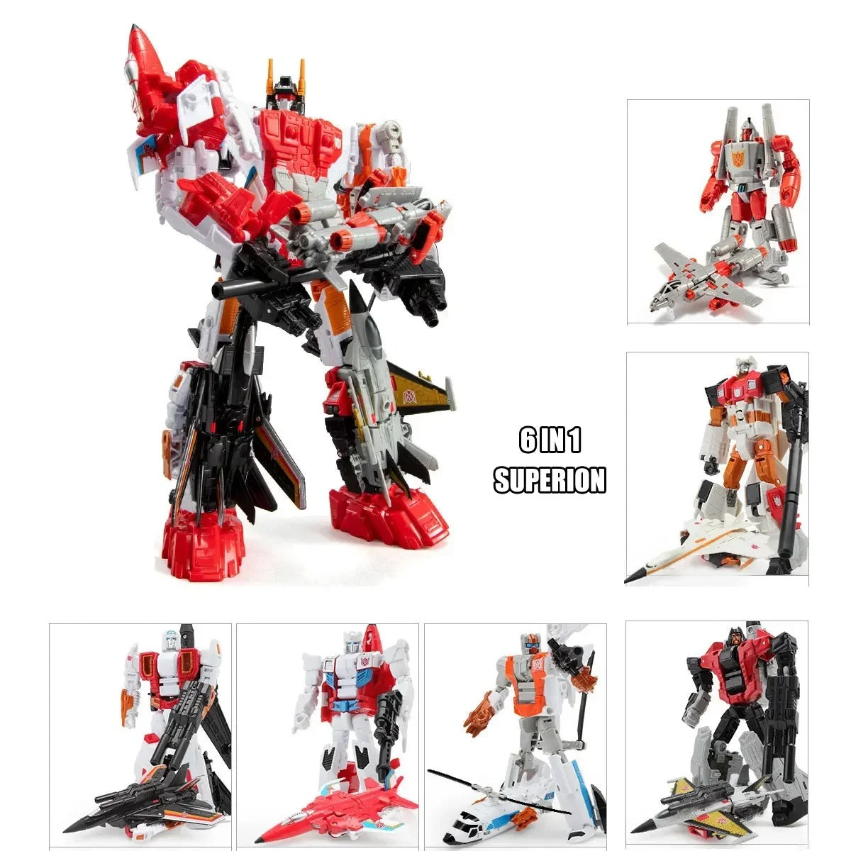 Haizhixing 6 In 1 Combined Robot Devastator Denfensor Superion Bruticus